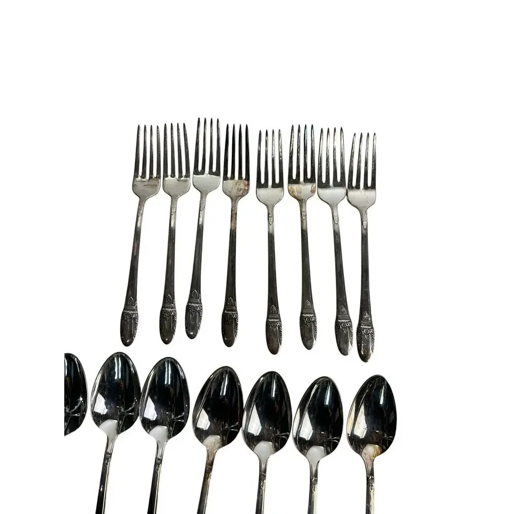 1847 Rogers Bros First Love Silverplate Flatware Set 55 Pieces Service + Serving